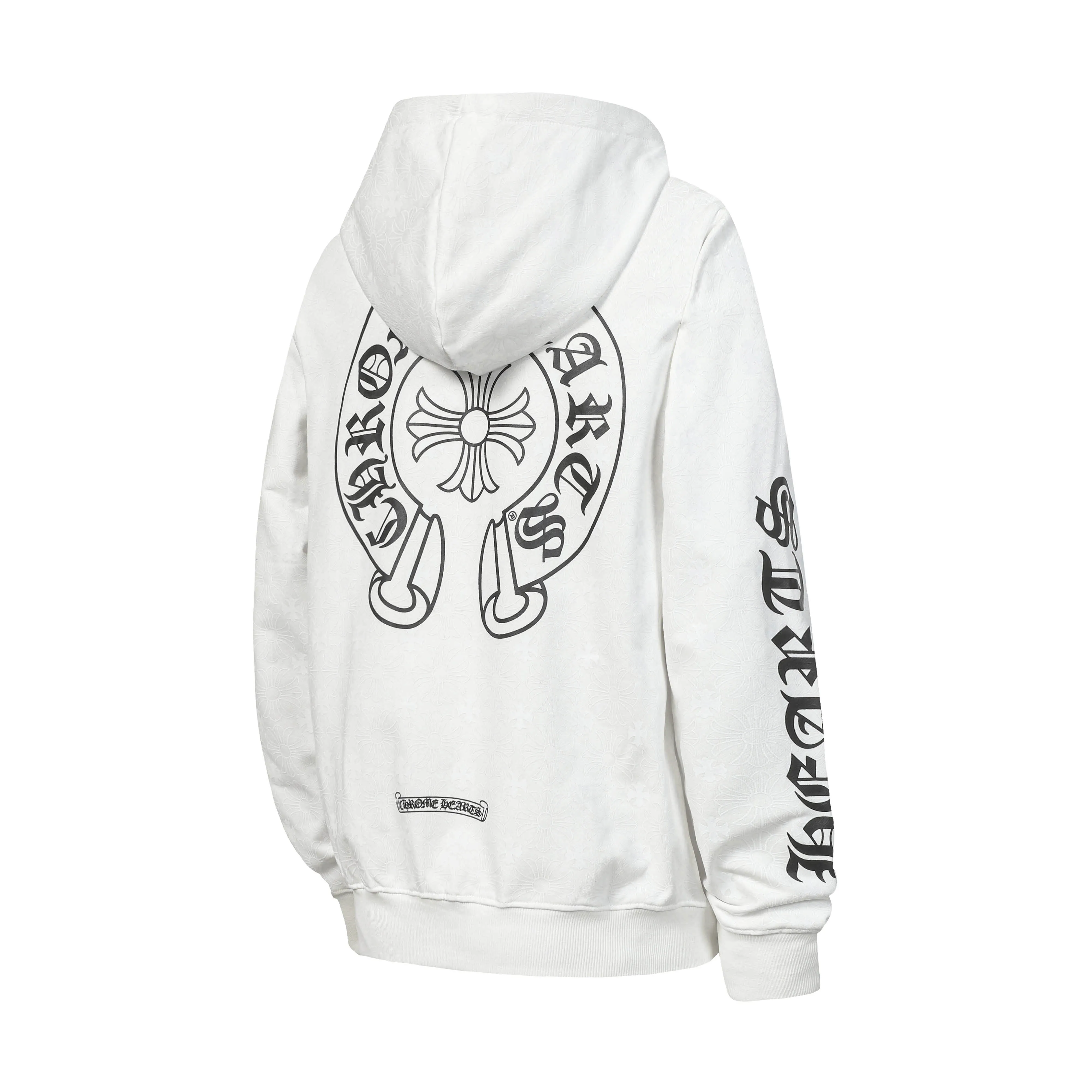 P300 cross-border model, please do not place an order if you are pursuing quality - Chrome Hearts/Chrome Hearts Sanskrit Dark Pattern Horseshoe Sanskrit Cross ✝️ Printed Zipper Sweater Cardigan Jacket - High weight, high density and high quality. The wool is soft, delicate and skin-friendly. It feels soft and silky. It has excellent warmth and skin-friendly properties. - Custom-woven and custom-dyed, no color difference. No matter the fabric or workmanship details, it beats the ordinary version on the market. - Hardware zipper accessories are all customized and full of details. -Colour: Black White Blue -Size: S M L XL